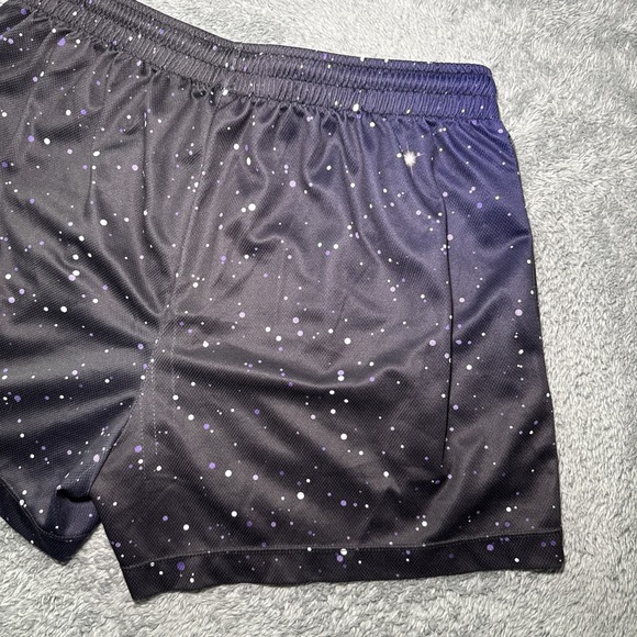 Bacon And Barbells Men's SZ L Training Shorts Fitness Purple Galaxy Design - Picture 11 of 12